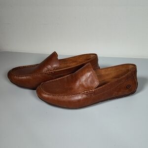 Born Men's Allan Brown Leather Driving Loafers 8.5